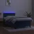 Produktbild 4 för Ramsäng med madrass & LED mörkblå 100x200 cm sammet