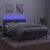 Produktbild 4 för Ramsäng med madrass & LED ljusgrå 140x190 cm sammet