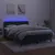 Produktbild 4 för Ramsäng med madrass & LED mörkgrön 140x190 cm sammet