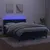 Produktbild 4 för Ramsäng med madrass & LED mörkblå 140x190 cm sammet