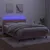 Produktbild 4 för Ramsäng med madrass rosa & LED 140x190 cm sammet