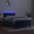 Produktbild 4 för Ramsäng med madrass & LED mörkblå 90x190 cm sammet