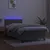 Produktbild 4 för Ramsäng med madrass & LED ljusgrå 90x200 cm sammet
