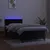 Produktbild 4 för Ramsäng med madrass & LED svart 90x200 cm sammet