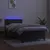 Produktbild 4 för Ramsäng med madrass & LED mörkgrå 100x200 cm sammet