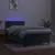 Produktbild 4 för Ramsäng med madrass & LED mörkgrön 100x200 cm sammet