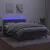 Produktbild 4 för Ramsäng med madrass & LED ljusgrå 140x190 cm sammet