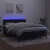 Produktbild 4 för Ramsäng med madrass & LED svart 140x190 cm sammet