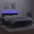 Produktbild 4 för Ramsäng med madrass & LED mörkgrön 140x190 cm sammet