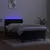 Produktbild 4 för Ramsäng med madrass & LED svart 80x200 cm sammet