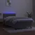 Produktbild 4 för Ramsäng med madrass & LED ljusgrå 90x190 cm sammet