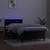 Produktbild 4 för Ramsäng med madrass & LED svart 90x190 cm sammet