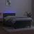 Produktbild 4 för Ramsäng med madrass & LED mörkgrön 90x190 cm sammet