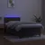 Produktbild 4 för Ramsäng med madrass & LED mörkgrå 90x200 cm sammet