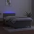 Produktbild 4 för Ramsäng med madrass & LED ljusgrå 100x200 cm sammet
