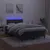 Produktbild 4 för Ramsäng med madrass & LED svart 120x200 cm sammet