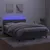 Produktbild 4 för Ramsäng med madrass & LED ljusgrå 140x190 cm sammet