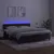 Produktbild 4 för Ramsäng med madrass & LED svart 180x200 cm sammet