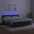 Produktbild 4 för Ramsäng med madrass & LED mörkgrön 180x200 cm sammet