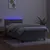 Produktbild 4 för Ramsäng med madrass & LED ljusgrå 90x190 cm sammet