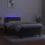 Produktbild 4 för Ramsäng med madrass & LED mörkgrå 90x200 cm sammet