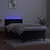 Produktbild 4 för Ramsäng med madrass & LED svart 90x200 cm sammet