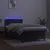 Produktbild 4 för Ramsäng med madrass & LED mörkgrå 100x200 cm sammet