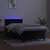 Produktbild 4 för Ramsäng med madrass & LED svart 100x200 cm sammet