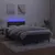 Produktbild 4 för Ramsäng med madrass & LED svart 120x200 cm sammet