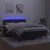 Produktbild 4 för Ramsäng med madrass & LED mörkgrå 140x190 cm sammet