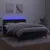 Produktbild 4 för Ramsäng med madrass & LED svart 140x190 cm sammet