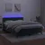 Produktbild 4 för Ramsäng med madrass & LED mörkgrön 140x190 cm sammet