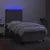 Produktbild 4 för Ramsäng med madrass & LED taupe 80x200 cm tyg