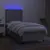 Produktbild 4 för Ramsäng med madrass & LED ljusgrå 90x190 cm tyg