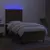 Produktbild 4 för Ramsäng med madrass & LED mörkbrun 90x190 cm tyg