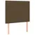 Produktbild 7 för Ramsäng med madrass & LED mörkbrun 90x190 cm tyg