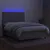 Produktbild 4 för Ramsäng med madrass & LED ljusgrå 140x190 cm tyg