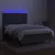 Produktbild 4 för Ramsäng med madrass & LED mörkgrå 140x190 cm tyg