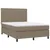 Produktbild 3 för Ramsäng med madrass & LED taupe 140x190 cm tyg