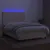 Produktbild 4 för Ramsäng med madrass & LED gräddvit 140x190 cm tyg