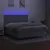 Produktbild 4 för Ramsäng med madrass & LED ljusgrå 160x200 cm tyg