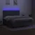 Produktbild 4 för Ramsäng med madrass & LED mörkgrå 160x200 cm tyg