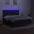 Produktbild 4 för Ramsäng med madrass & LED svart 160x200 cm tyg