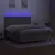 Produktbild 4 för Ramsäng med madrass & LED taupe 160x200 cm tyg