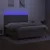 Produktbild 4 för Ramsäng med madrass & LED taupe 180x200 cm tyg