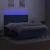 Produktbild 4 för Ramsäng med madrass & LED blå 180x200 cm tyg