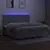 Produktbild 4 för Ramsäng med madrass & LED ljusgrå 200x200 cm tyg