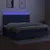 Produktbild 4 för Ramsäng med madrass & LED blå 200x200 cm tyg