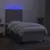 Produktbild 4 för Ramsäng med madrass & LED ljusgrå 90x190 cm tyg