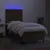 Produktbild 4 för Ramsäng med madrass & LED mörkbrun 90x190 cm tyg